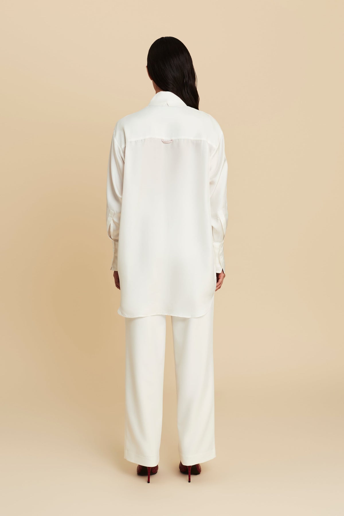 Silk Shirt in Clean Slate
