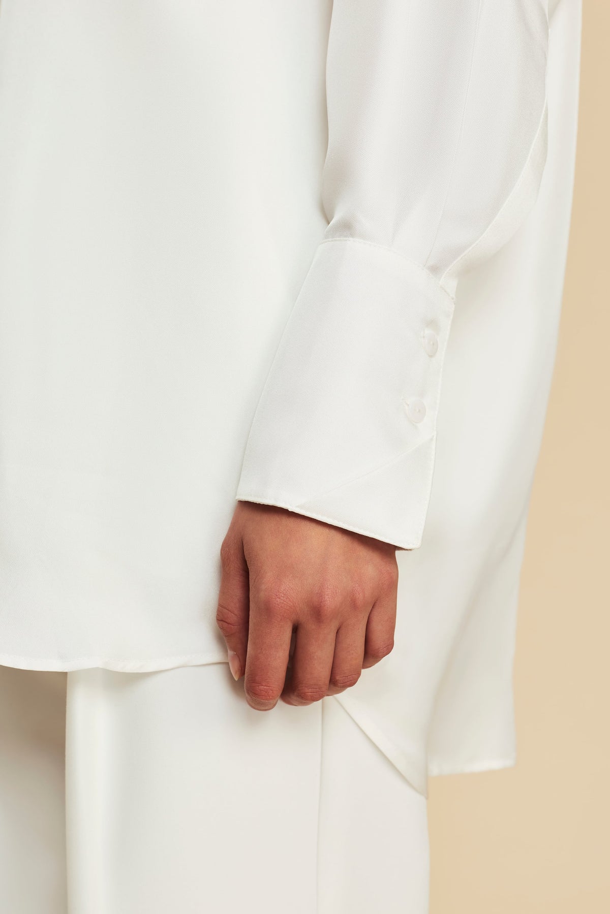 Silk Shirt in Clean Slate